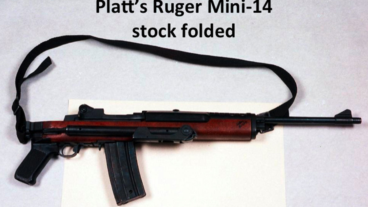 En Ruger Mini 14 (vapnet på bilden är inte mannens vapen).